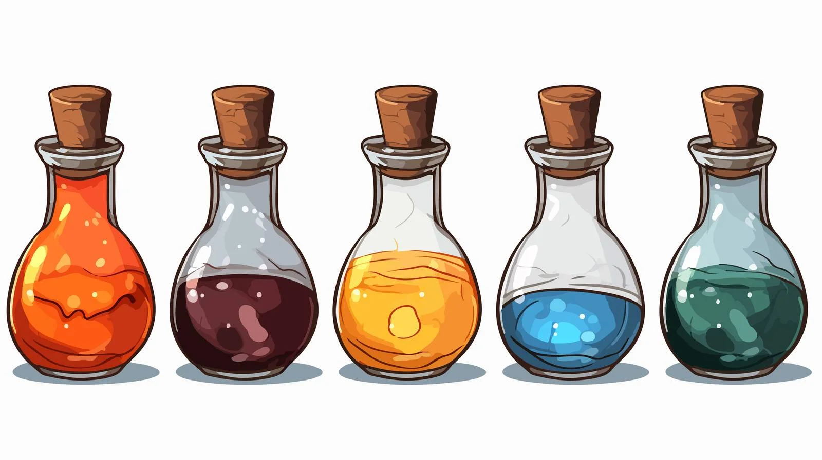 Cartoon Ink Bottle Illustration — free download from Dotvec