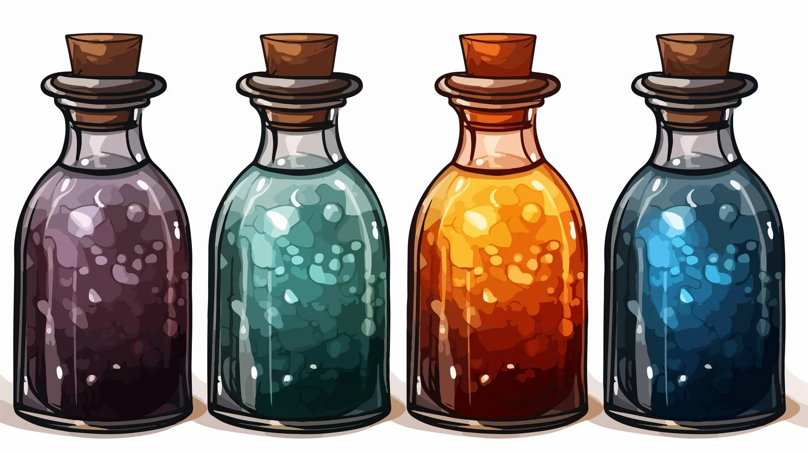 Cartoon Ink Bottle Vector Illustration — free download from Dotvec