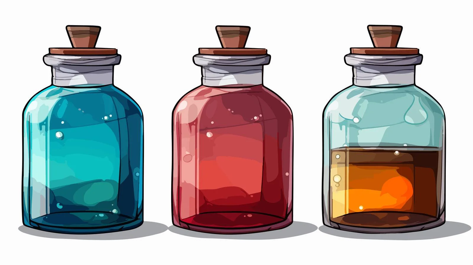 Cartoon Ink Bottle Vector Illustration — free download from Dotvec