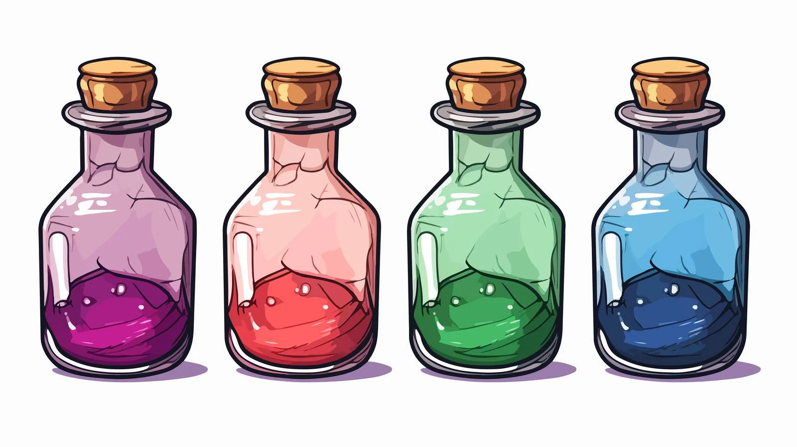 Cartoon Ink Bottle Vector Illustration — free download from Dotvec
