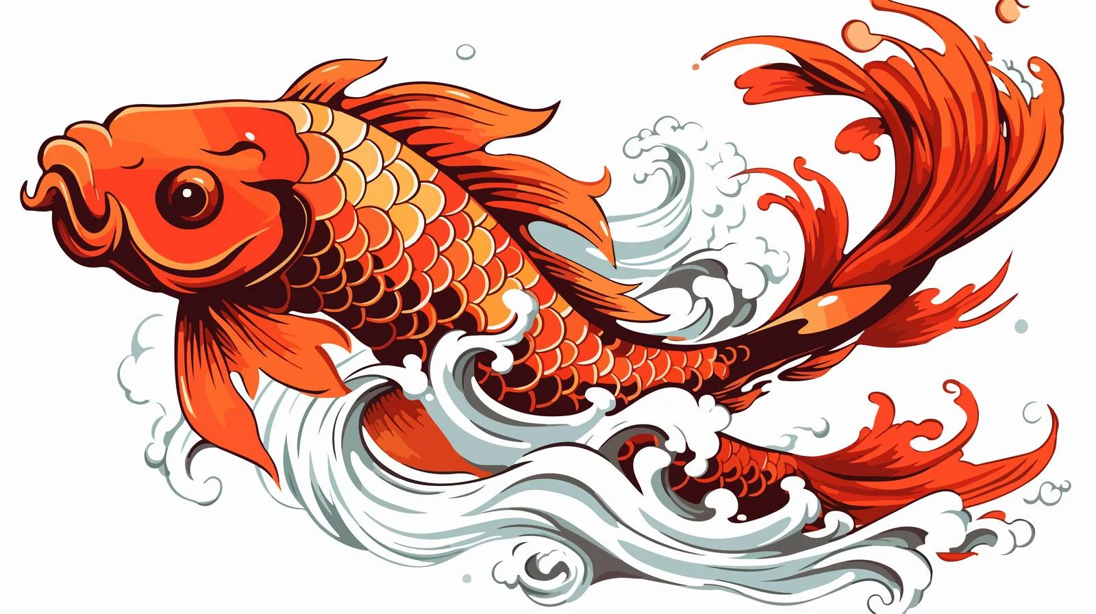Japanese Fish Tattoo Illustration — free download from Dotvec