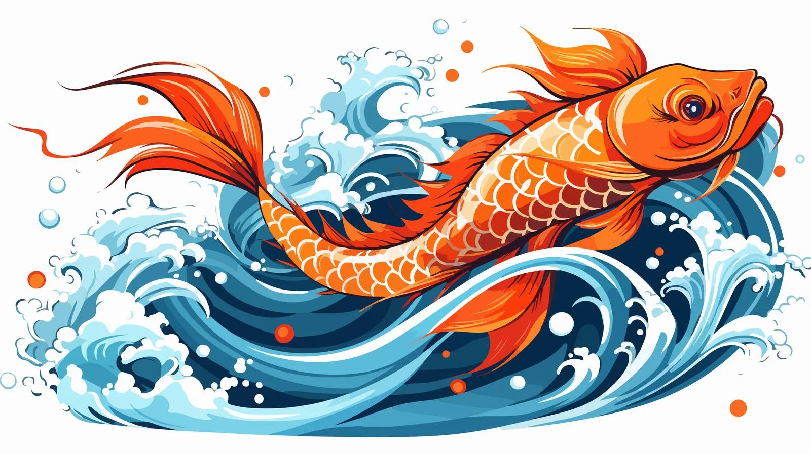 Japanese Fish Tattoo Illustration — free download from Dotvec