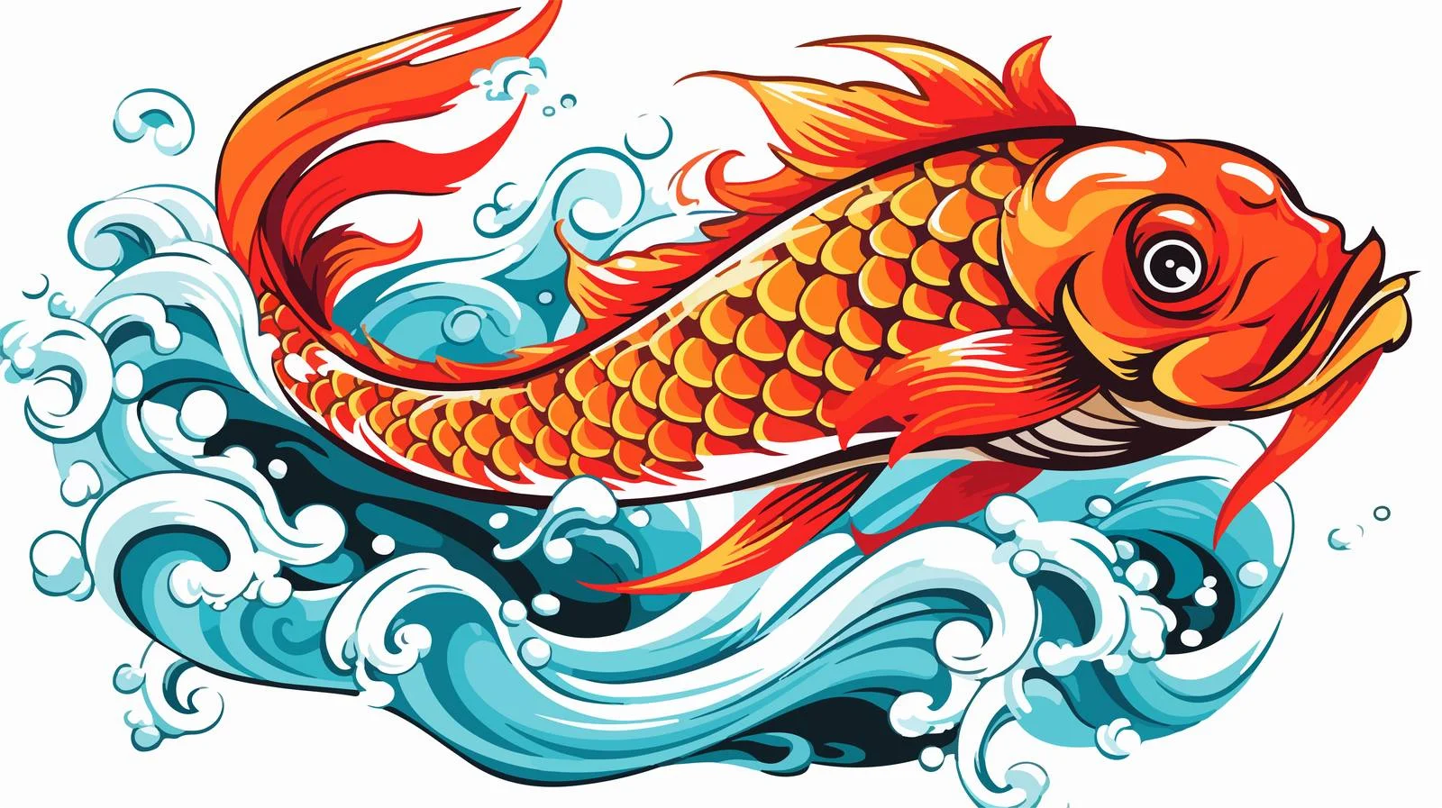 Japanese Fish Tattoo Illustration — free download from Dotvec