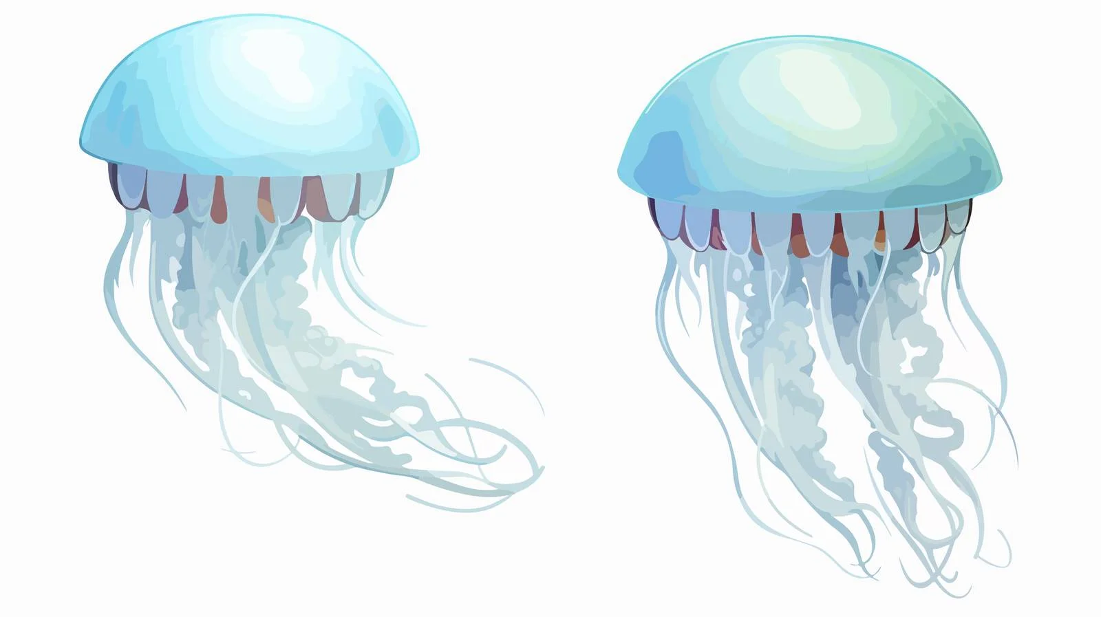 Colorful Jellyfish Vector Illustration — free download from Dotvec