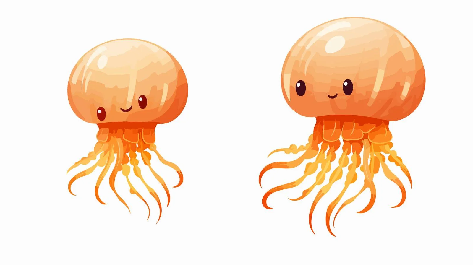 Colorful Cartoon Jellyfish Vector Illustration — free download from Dotvec