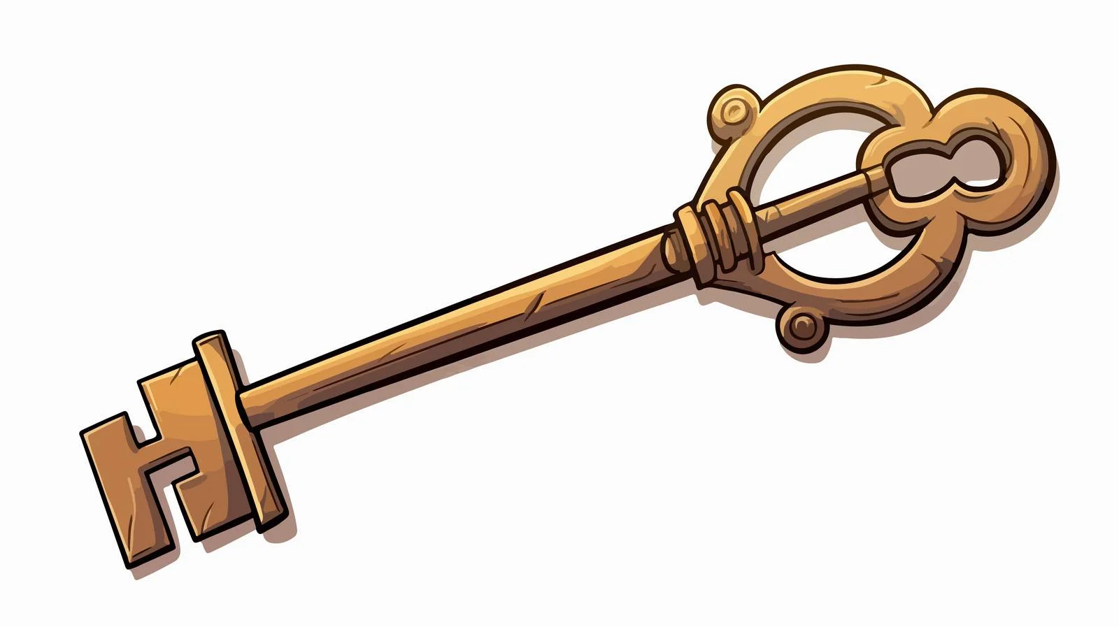 Cartoon Key Vector Illustration — free download from Dotvec