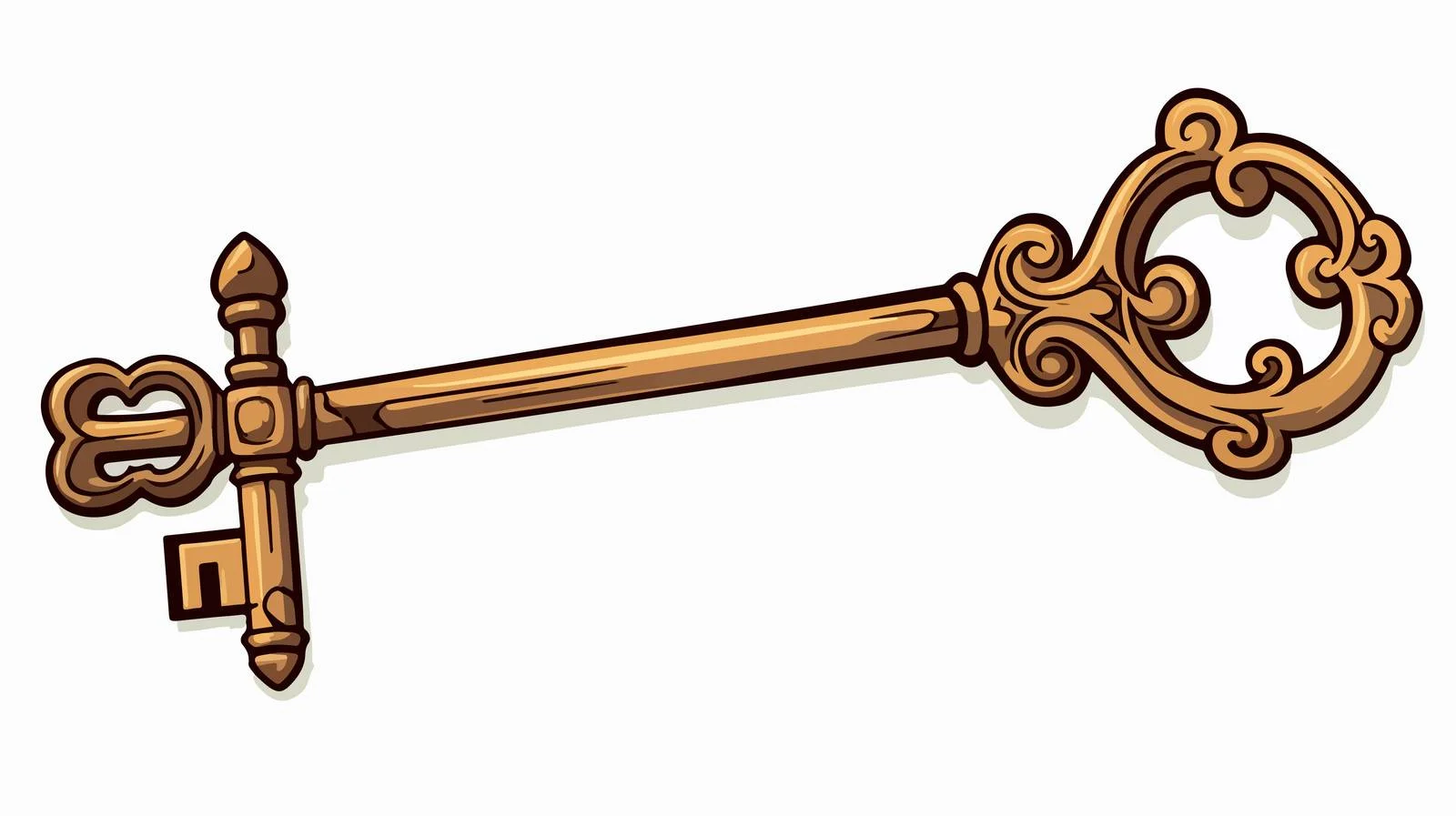 Cartoon Key Vector Illustration — free download from Dotvec