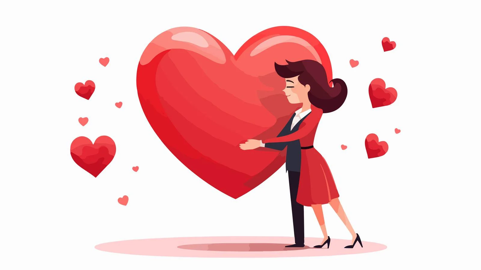 Flying Heart Cartoon Symbol Vector — free download from Dotvec