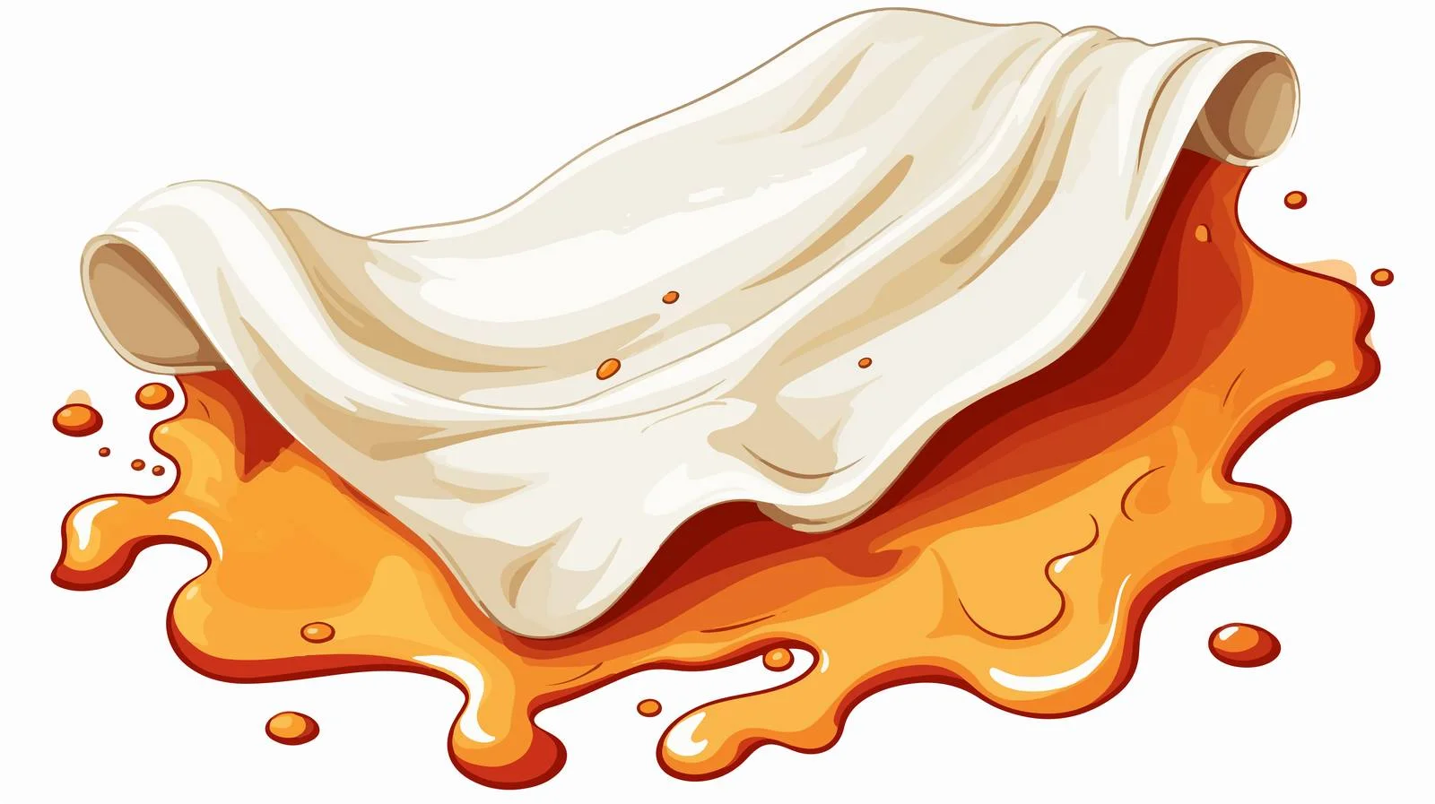 Kitchen Towel Absorbing Spill Vector Illustration — free download from Dotvec