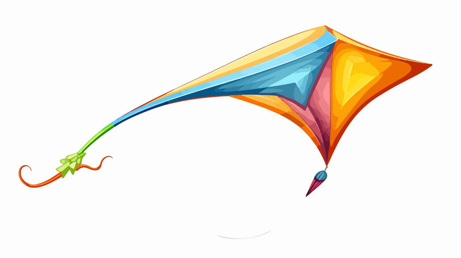 Colorful Cartoon Kite Vector Illustration — free download from Dotvec