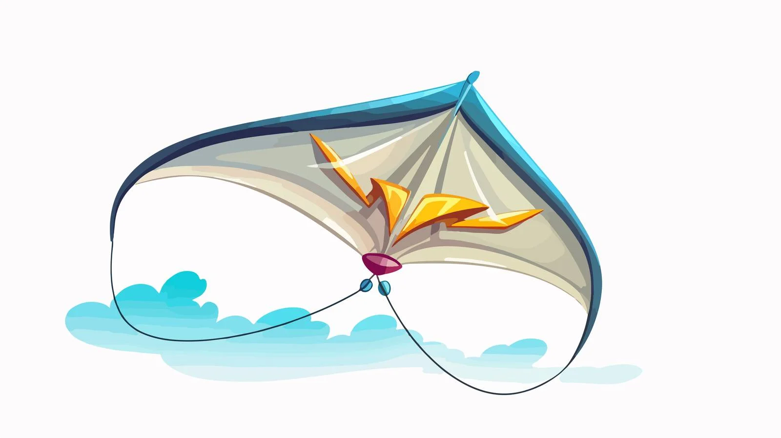 Colorful Cartoon Kite Vector Illustration — free download from Dotvec