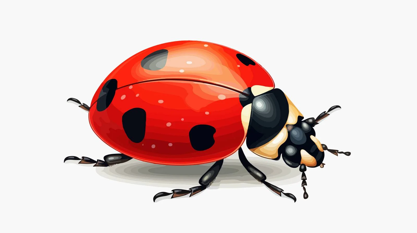 Playful Cartoon Ladybug Illustration — free download from Dotvec