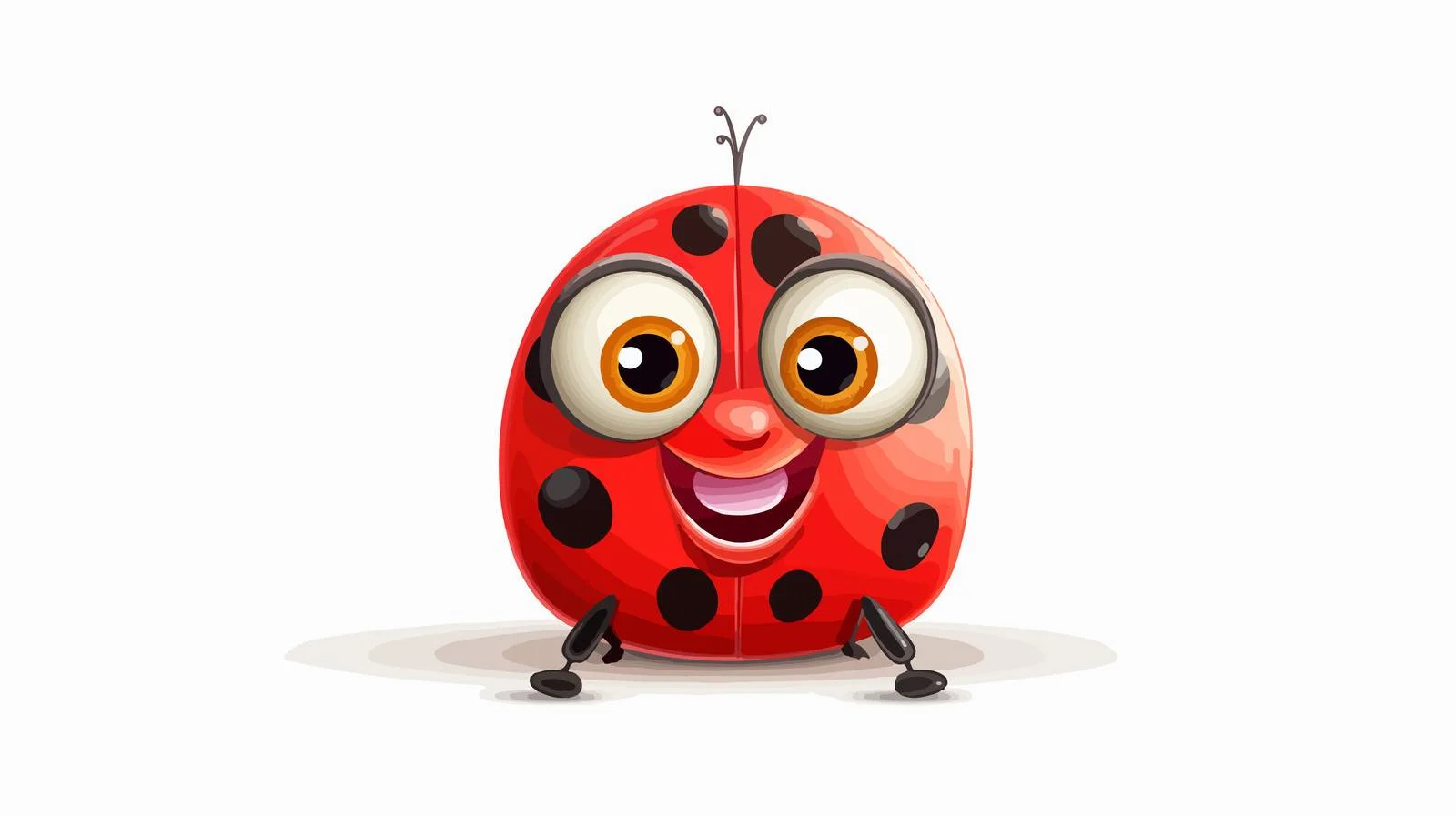 Playful Cartoon Ladybug Stock Illustration — free download from Dotvec