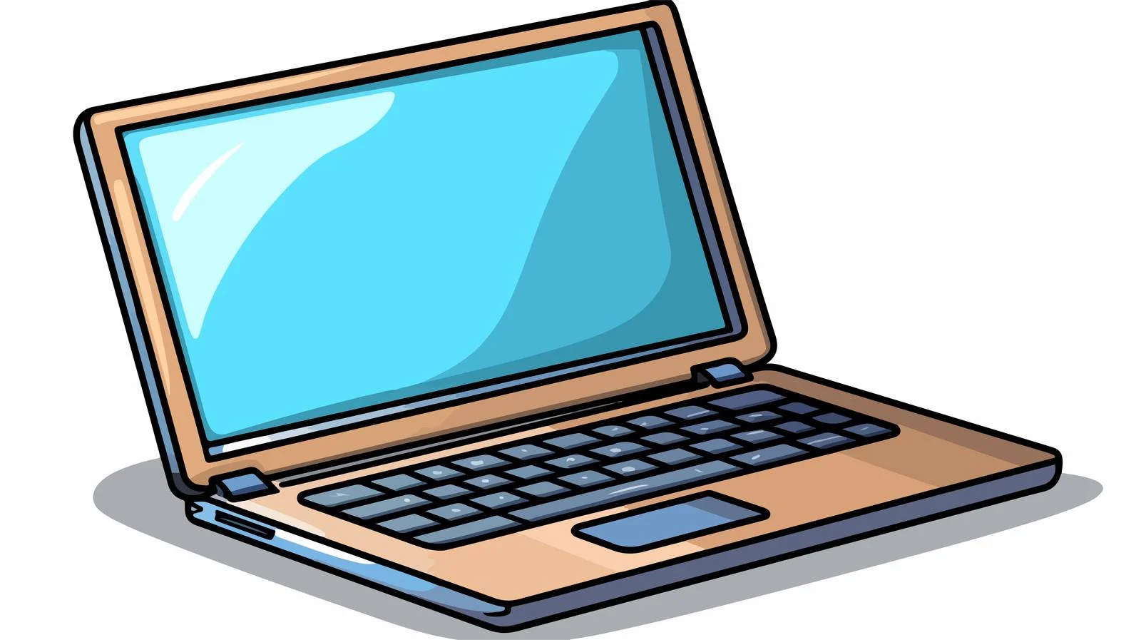 Cartoon Laptop Illustration — free download from Dotvec