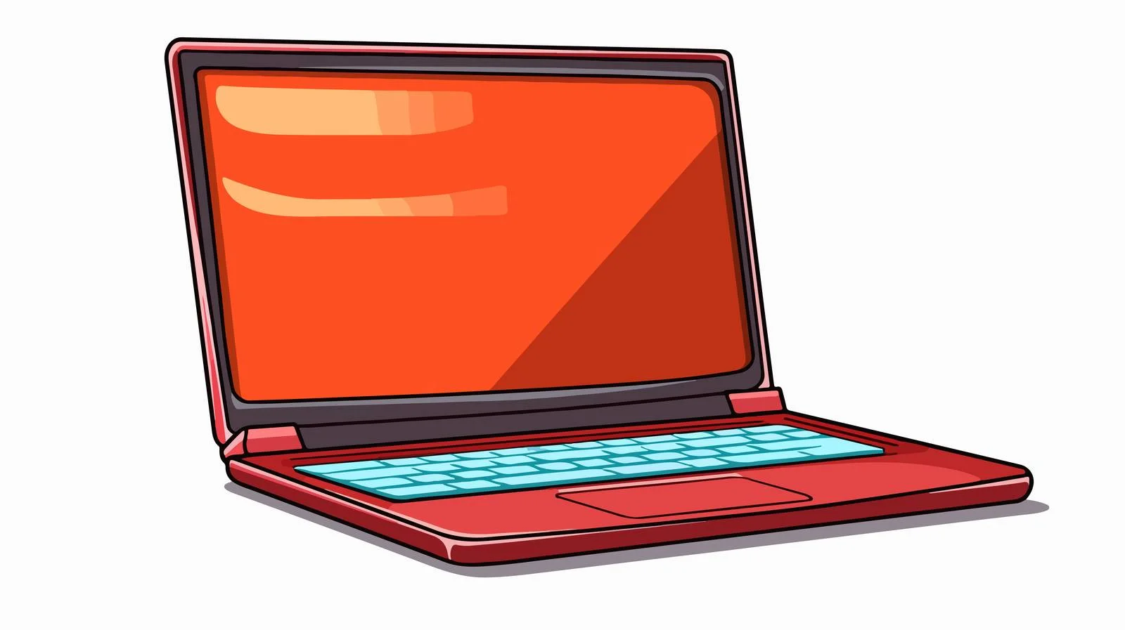 Cartoon Laptop Illustration — free download from Dotvec