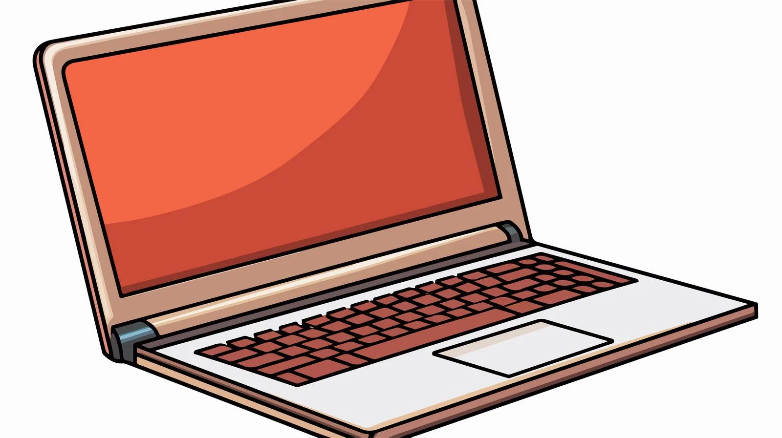 Cartoon Laptop Illustration — free download from Dotvec