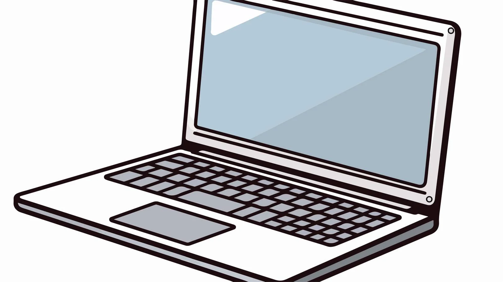 Cartoon Laptop Illustration — free download from Dotvec