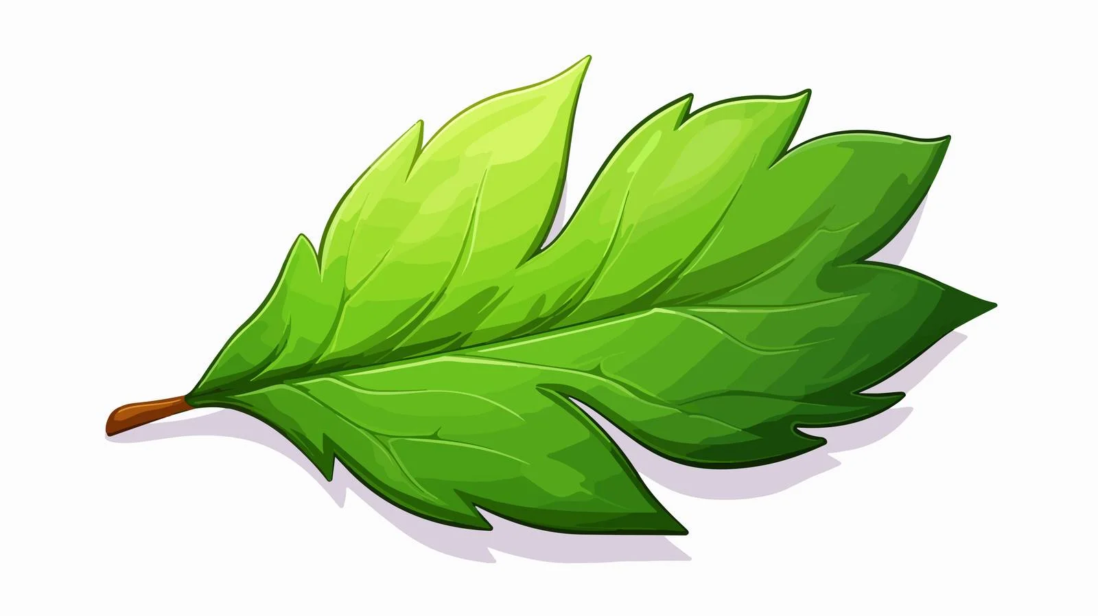 Cartoon Leaf Vector Illustration — free download from Dotvec