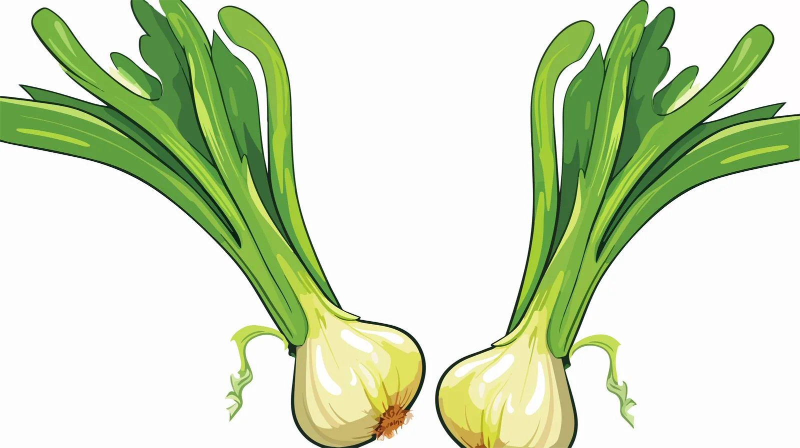 Comic Leeks with Thought Bubble Illustration — free download from Dotvec