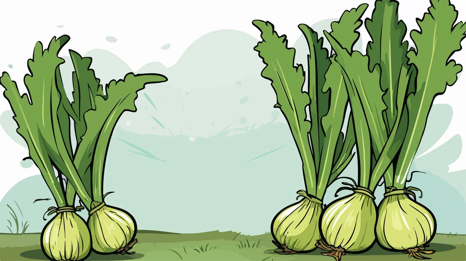 Comic Leeks with Thought Bubble — free download from Dotvec