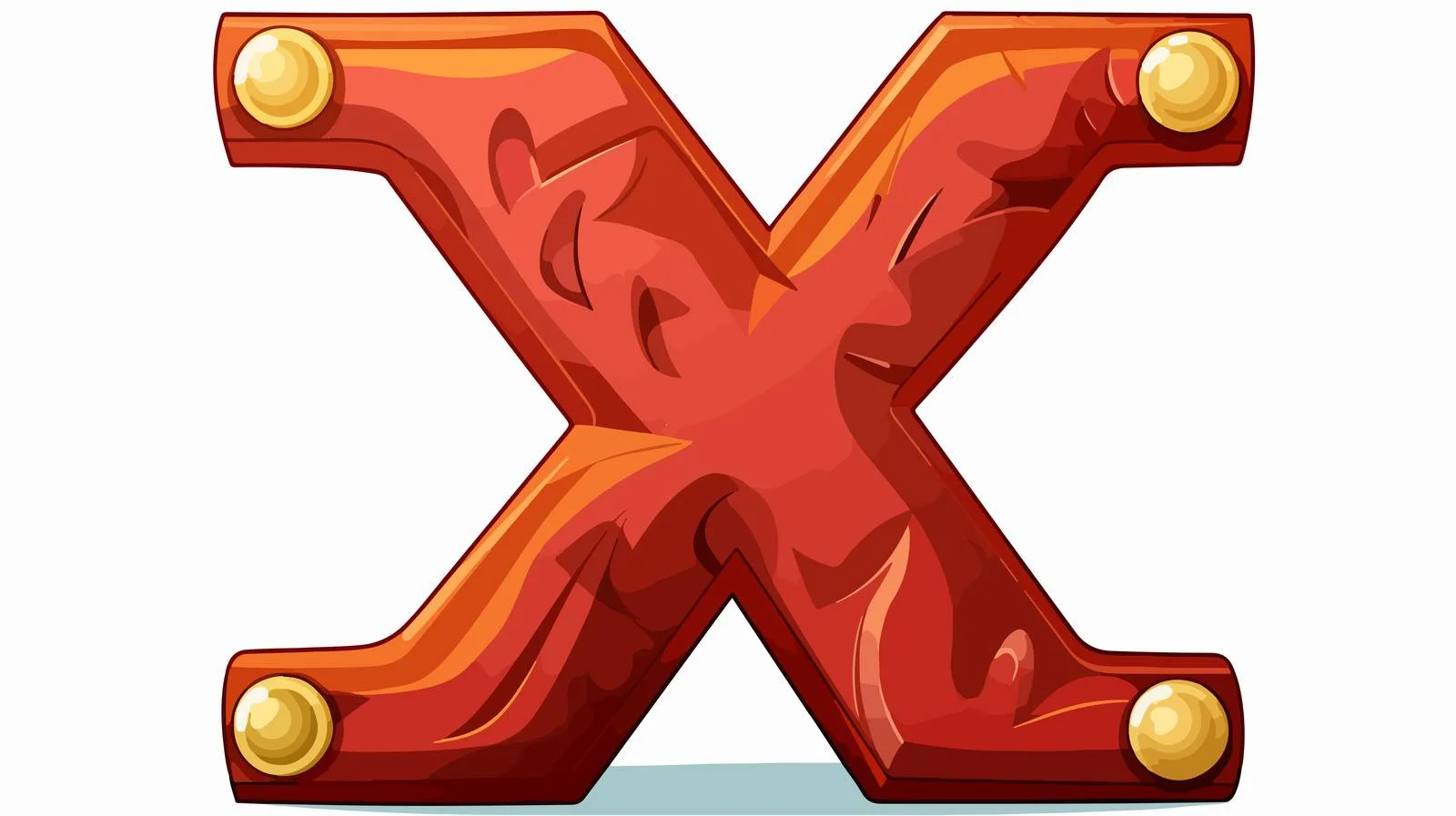 Cartoon Letter X Vector Illustration — free download from Dotvec