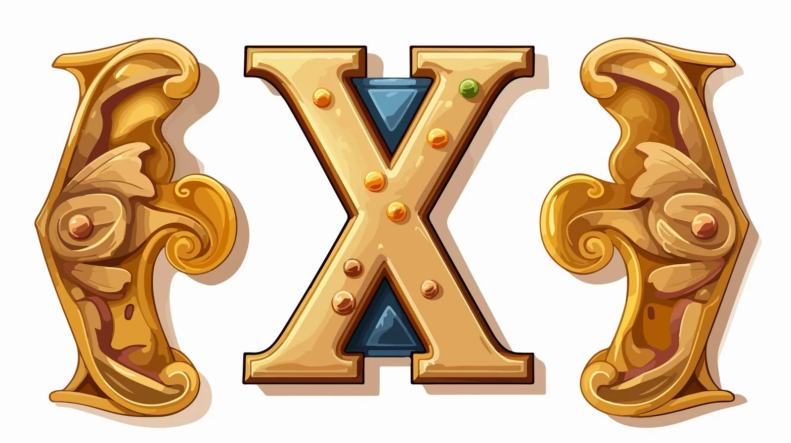 Cartoon Letter X Vector Illustration — free download from Dotvec