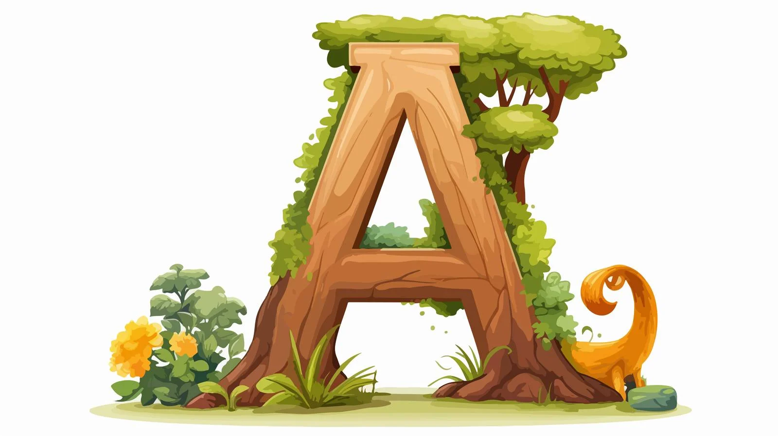 Cartoon Letter A Vector Illustration — free download from Dotvec