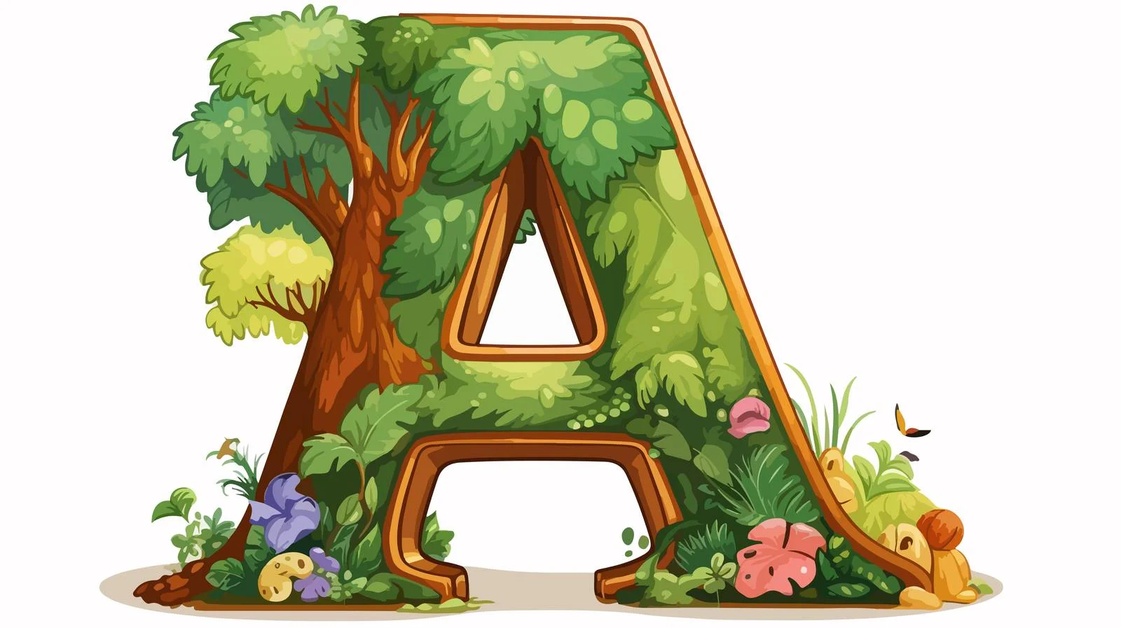 Cartoon Letter A Vector Illustration — free download from Dotvec