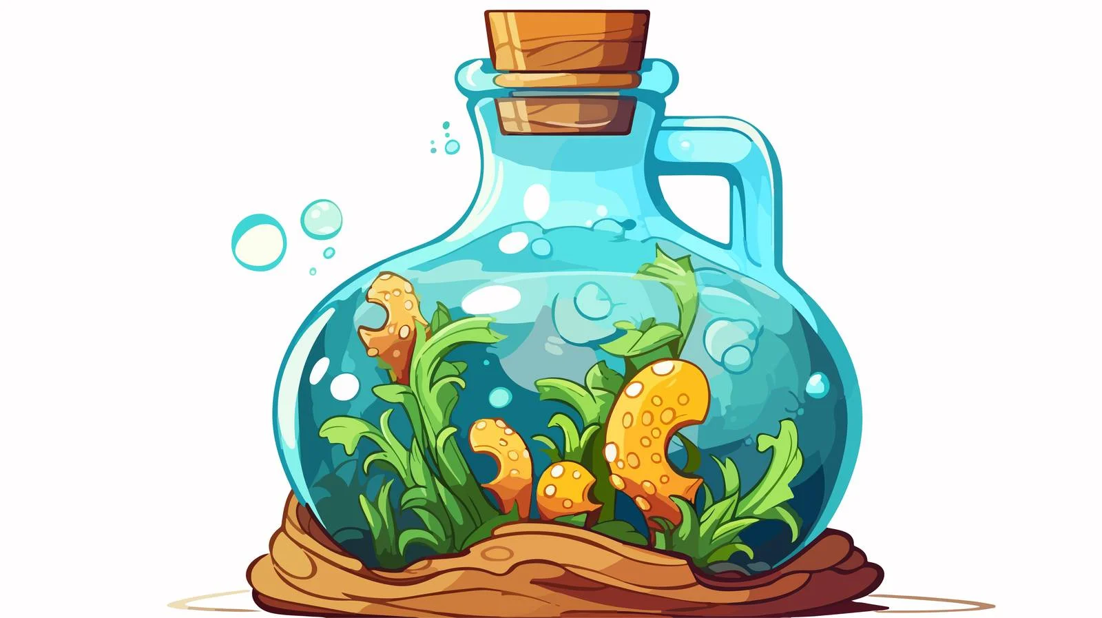 Whimsical Letter in Bottle Illustration — free download from Dotvec