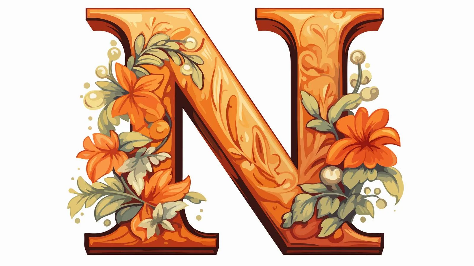 Cartoon Letter N Vector Illustration — free download from Dotvec