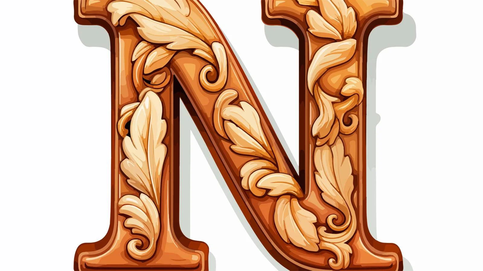 Playful Cartoon Letter N Vector Illustration — free download from Dotvec