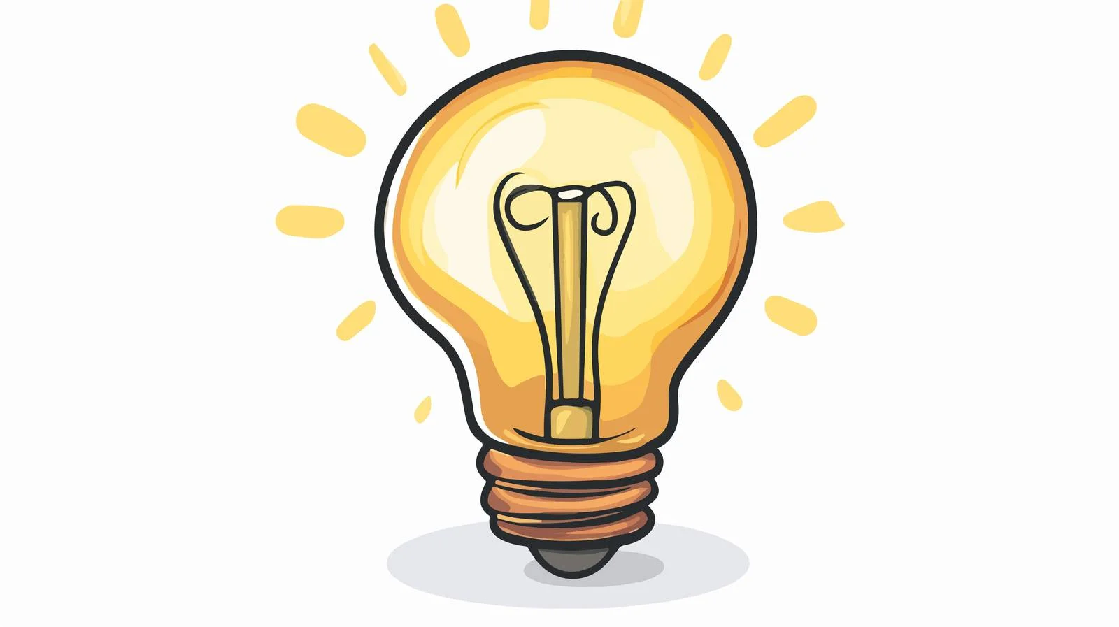 Cheerful Cartoon Light Bulb Vector Illustration — free download from Dotvec