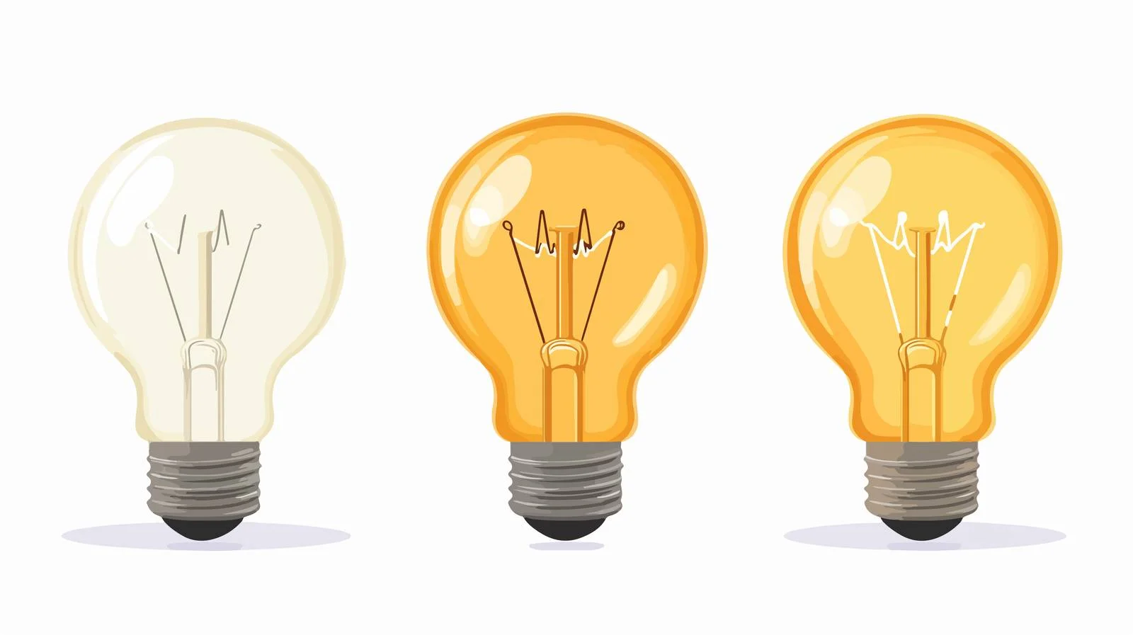 Cartoon Light Bulb Vector Illustration — free download from Dotvec