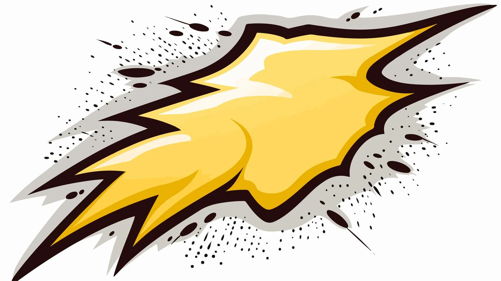 Cartoon Lightning Bolt with Speech Bubble — free download from Dotvec