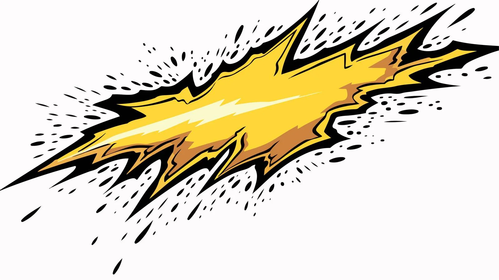 Comic Lightning Bolt Speech Bubble — free download from Dotvec