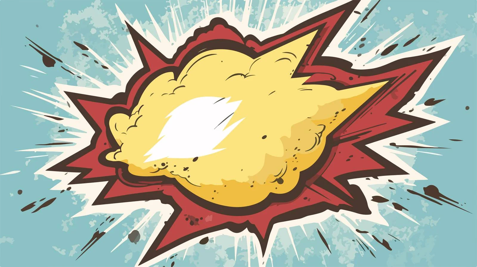 Cartoon Lightning Thought Bubble Grunge Image — free download from Dotvec