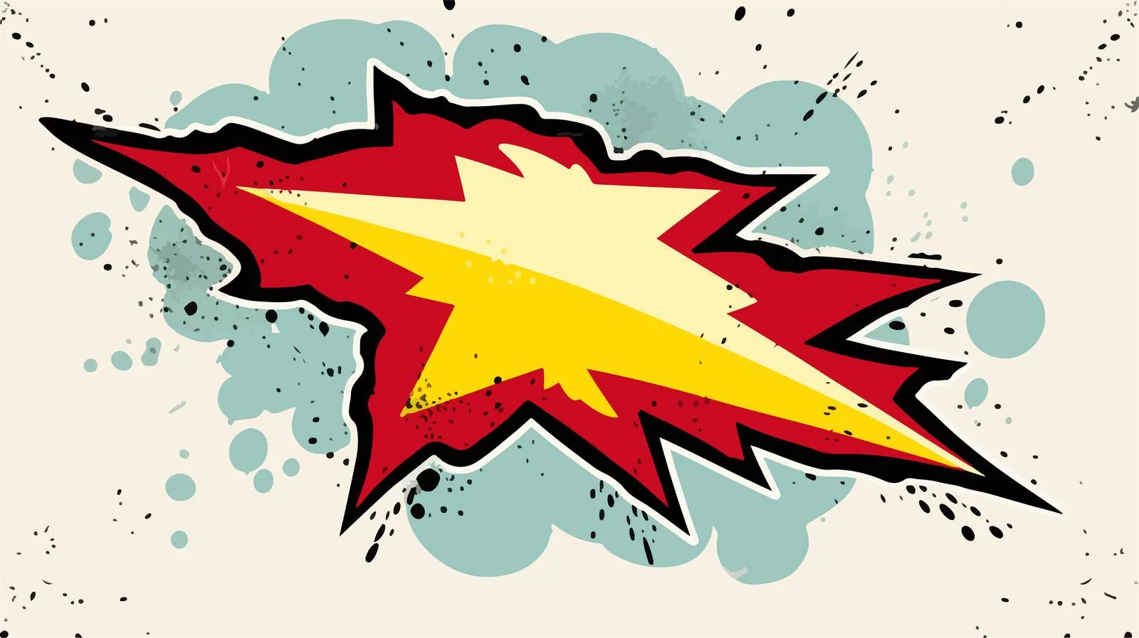 Cartoon Lightning Thought Bubble Grunge Illustration — free download from Dotvec