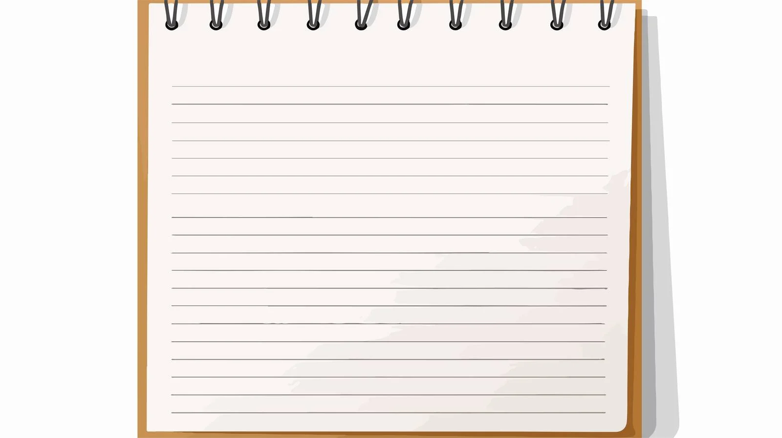 Cartoon Lined Paper with Paperclip — free download from Dotvec