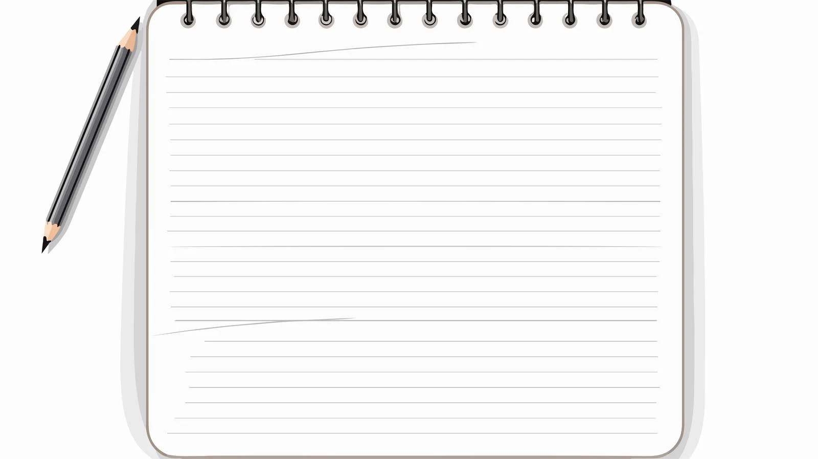 Cartoon Lined Paper with Paperclip — free download from Dotvec