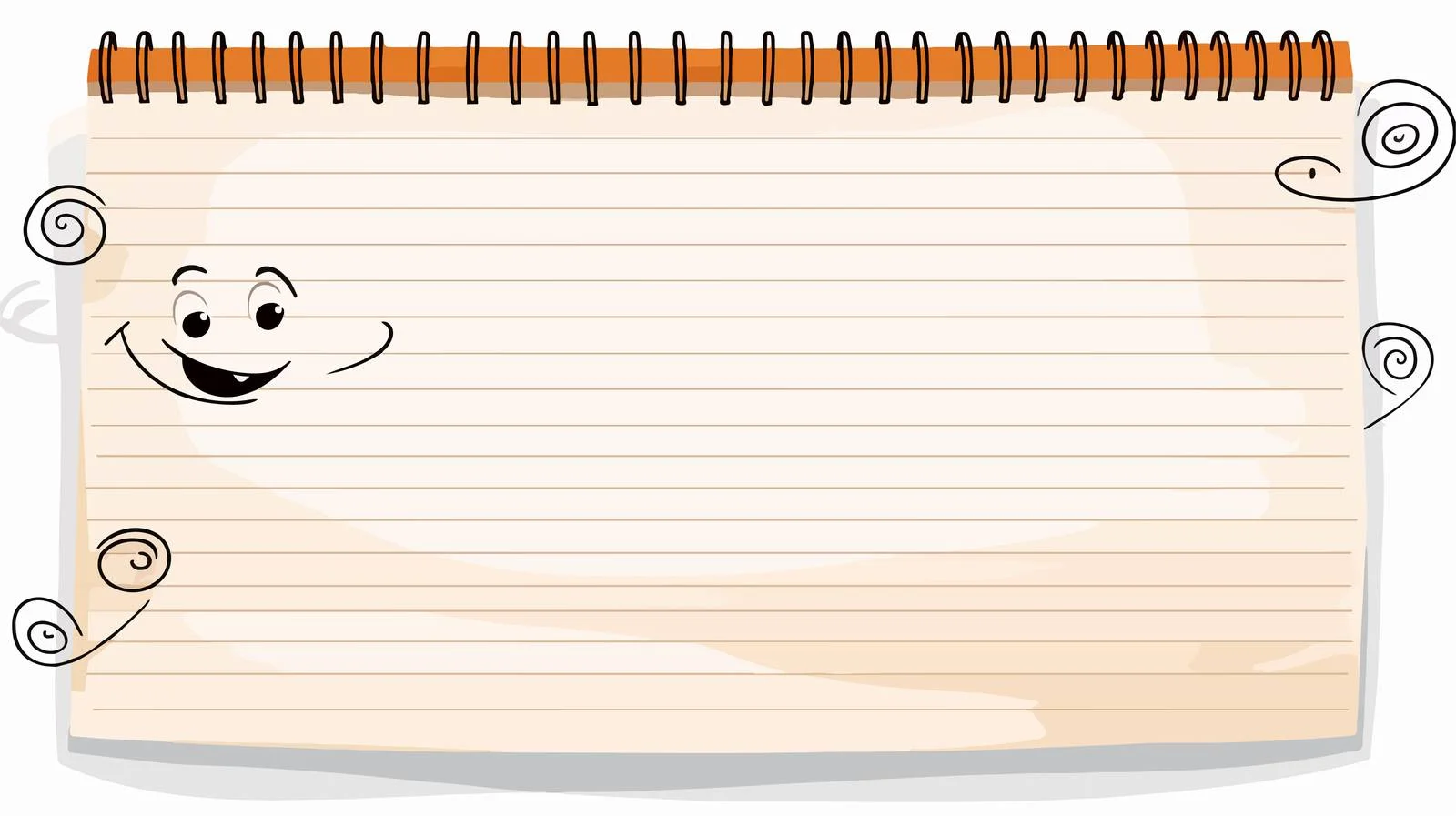 Cartoon Lined Paper with Paperclip — free download from Dotvec