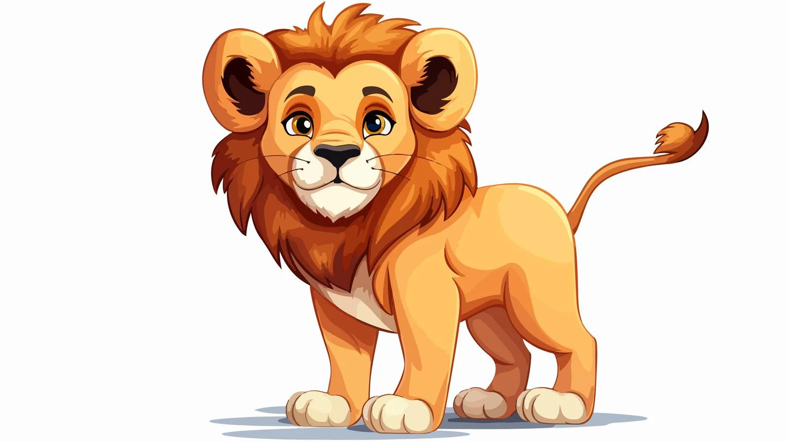 Cartoon Lion Vector Illustration — free download from Dotvec