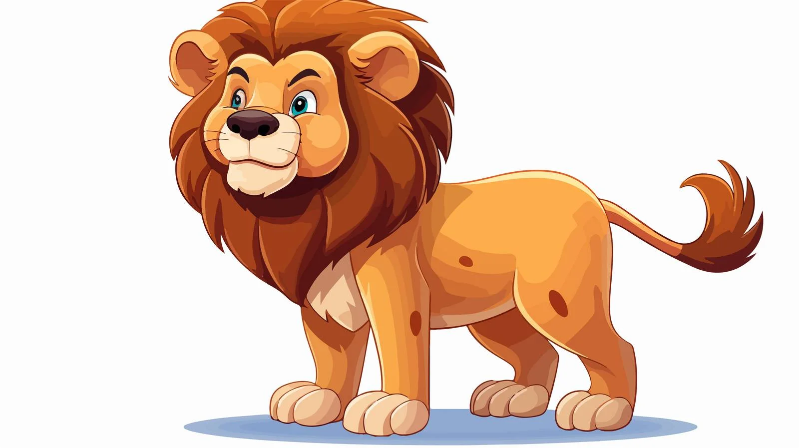 Cartoon Lion Vector Illustration — free download from Dotvec