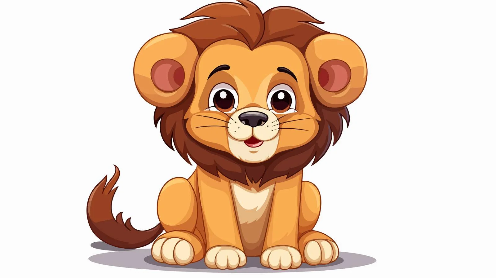 Cartoon Lion Vector Illustration — free download from Dotvec