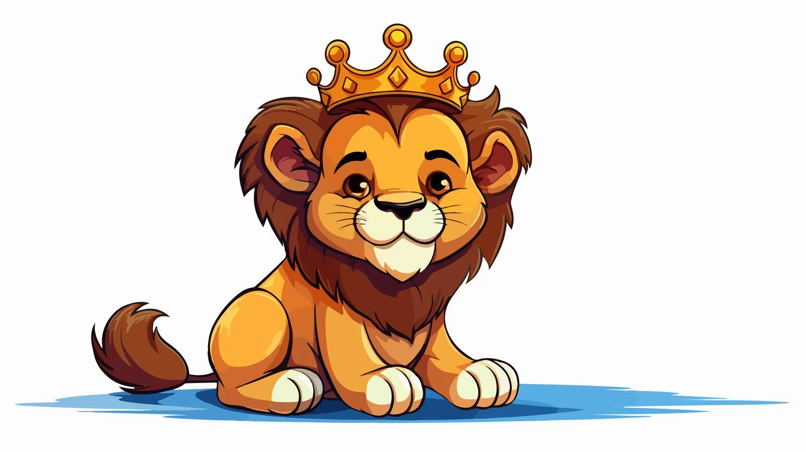 Regal Lion with Comic Speech Bubble — free download from Dotvec