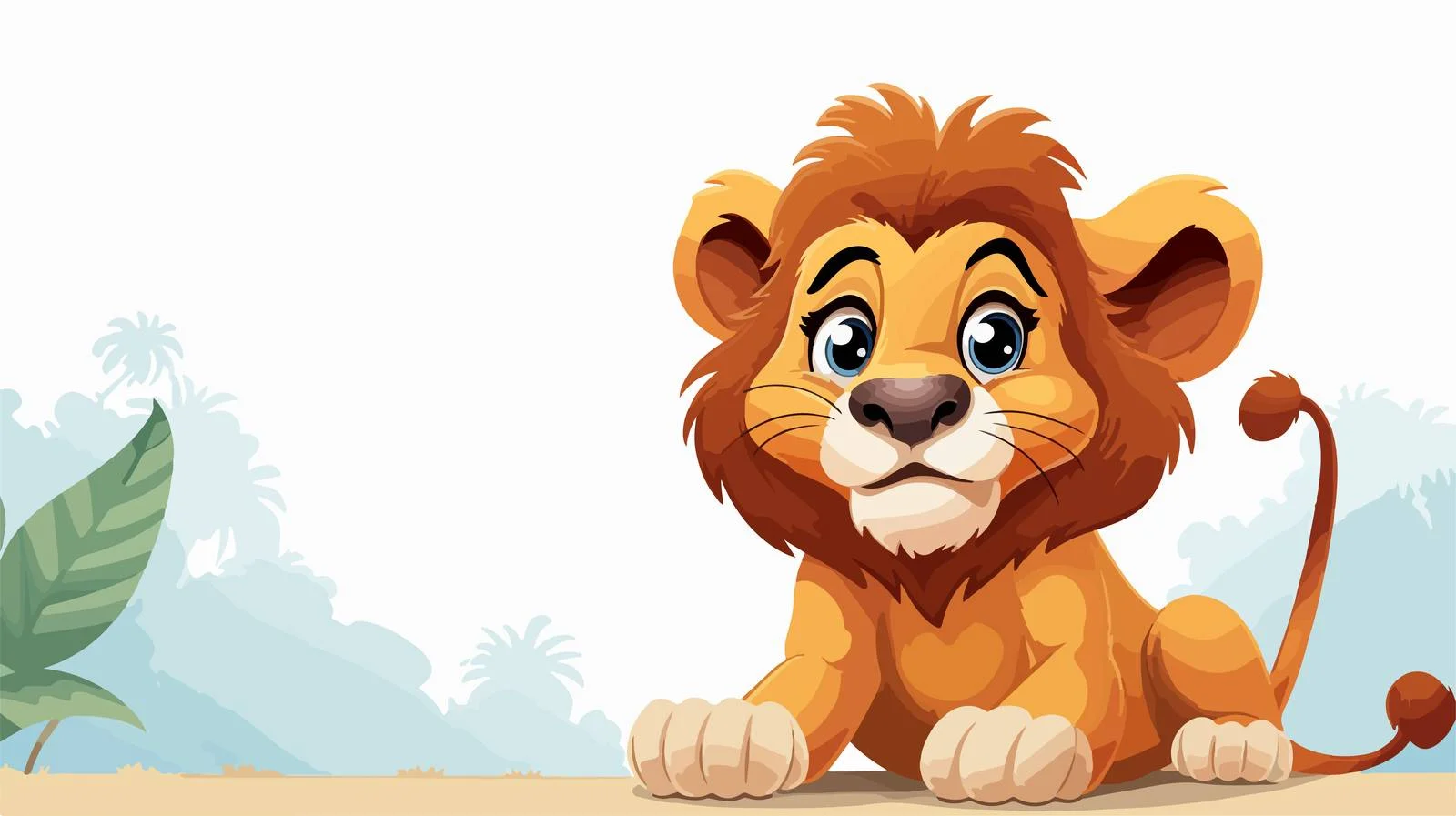 Clever Lion with Thought Bubble Illustration — free download from Dotvec
