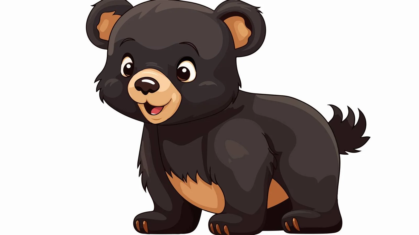 Cute Black Bear Cartoon Vector Illustration — free download from Dotvec