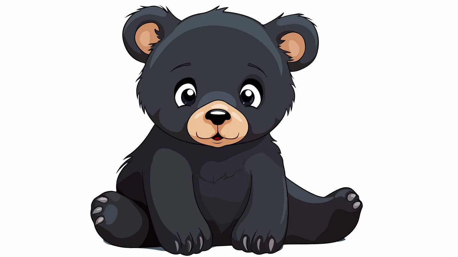 Cute Black Bear Cartoon Vector Illustration — free download from Dotvec