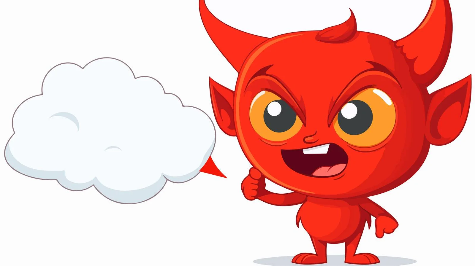 Mischievous Devil Speaking Vector Illustration — free download from Dotvec