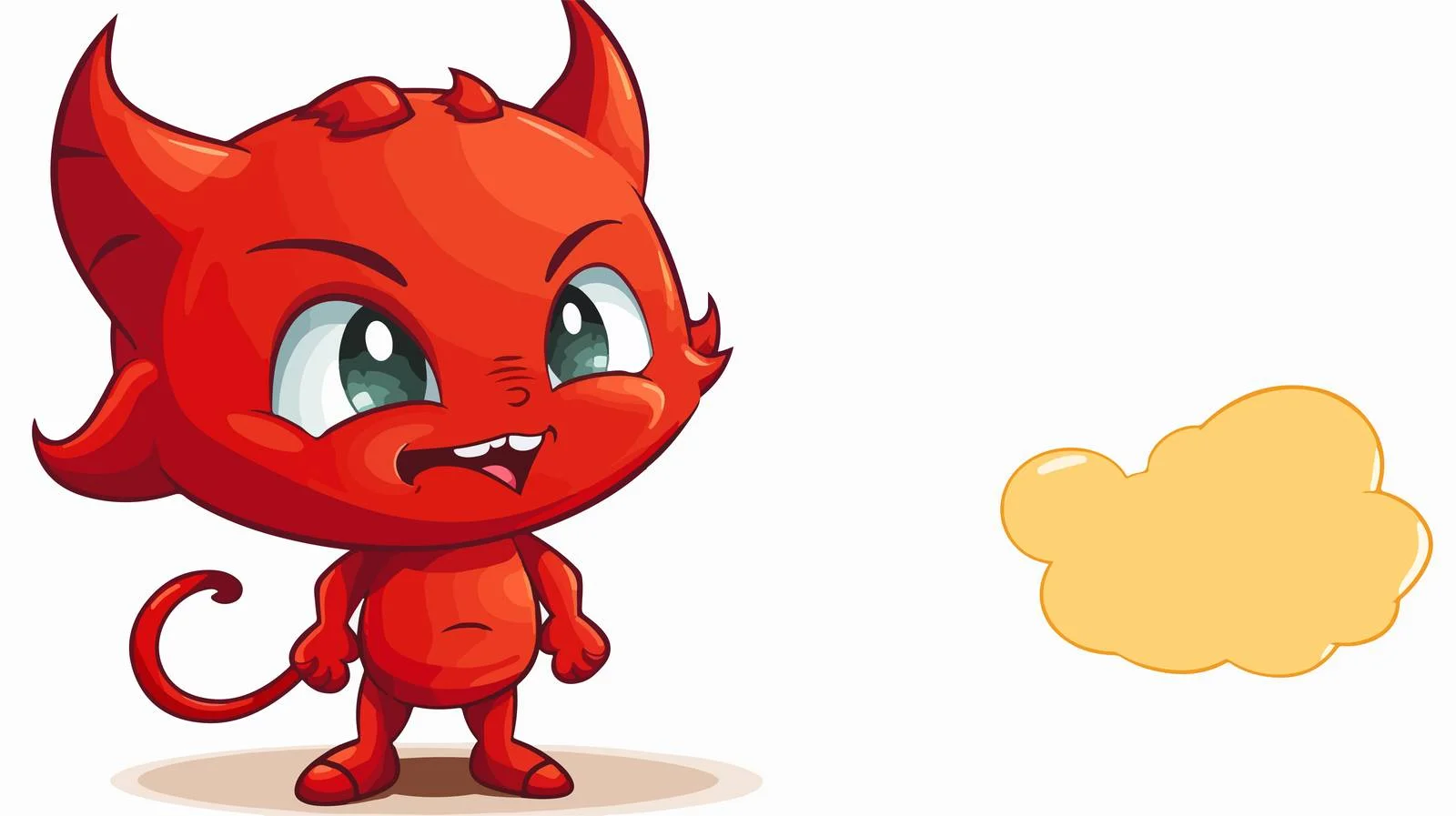 Mischievous Devil Speech Bubble Vector Illustration — free download from Dotvec