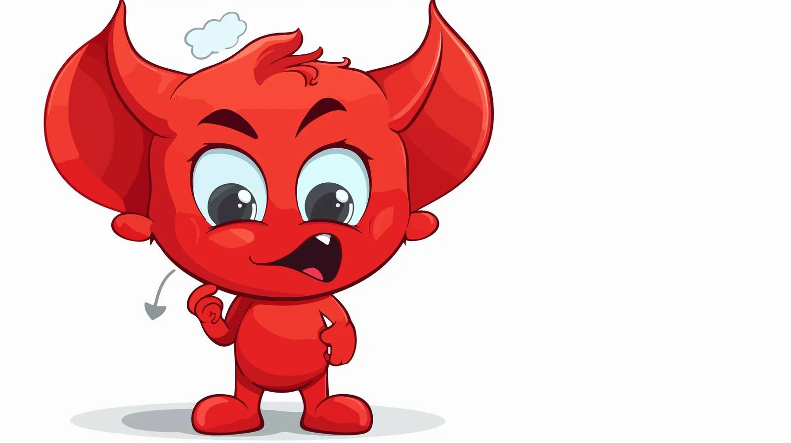 Mischievous Devil with Speech Bubble — free download from Dotvec